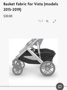 UPPAbaby Vista Basket Fabric - Black